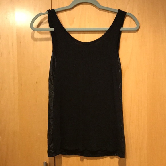 Black Pleather Tank Top XS - Picture 4 of 5